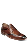 Stacy Adams Gennaro Wingtip Derby In Cognac