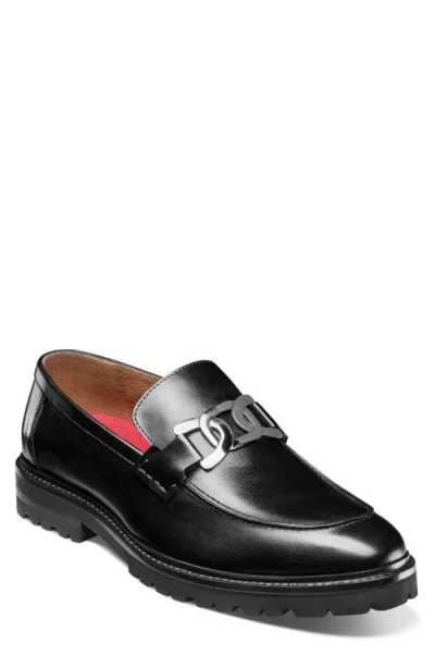 Stacy Adams Hale Moc Toe Loafer In Black