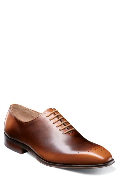 Stacy Adams Hallquist Embellished Toe Wholecut Shoe In Brown
