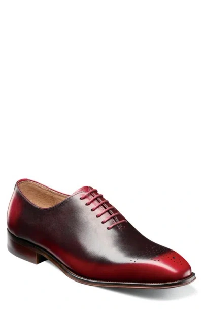 Stacy Adams Hallquist Embellished Toe Wholecut Shoe In Red