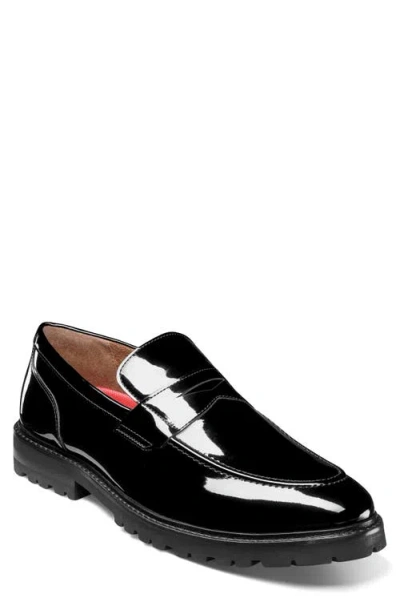 STACY ADAMS STACY ADAMS HAZLETON APRON TOE LUGGED PENNY LOAFER