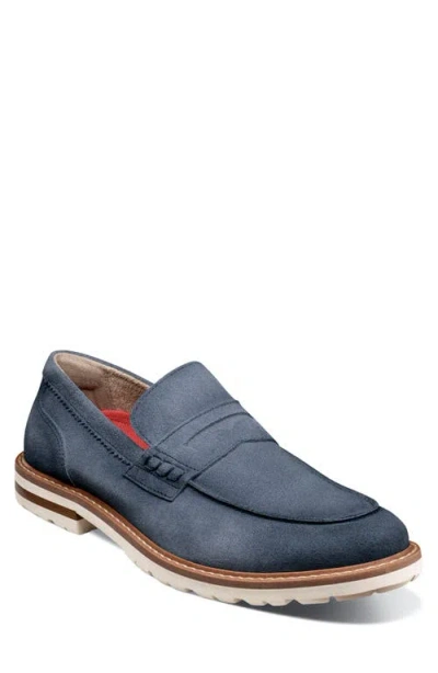 Stacy Adams Hopkins Penny Loafer In Navy Suede