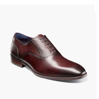 Stacy Adams Kalvin Plain Toe Oxford Shoe In Burgundy In Red