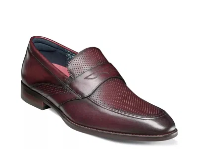 Stacy Adams Karnes Penny Loafer In Red