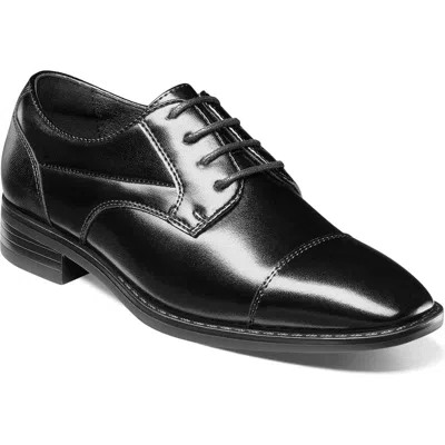 Stacy Adams Kids' Kallum Cap Toe Derby In Black