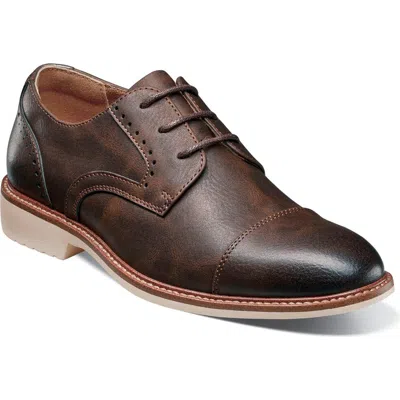 Stacy Adams Kids' Wesbridge Cap Toe Derby In Brown
