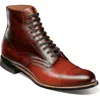 Stacy Adams Madison Cap Toe Lace Up Boot In Brown