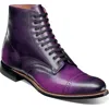 Stacy Adams Madison Cap Toe Lace Up Boot In Purple