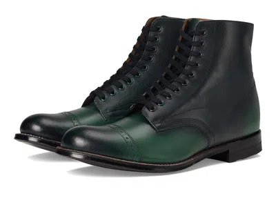 Stacy Adams Madison Cap Toe Lace-up Boots In Green