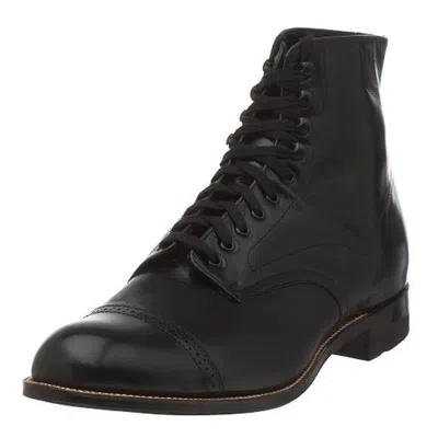 Stacy Adams Madison Mens Leather Brogue Cap Toe Boots In Black