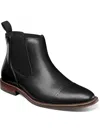 Stacy Adams Maury Mens Leather Toe Cap Chelsea Boots In Black