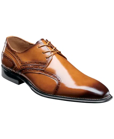 Stacy Adams Men's Alexander Perforated Calf Leather Plain-toe Oxfords In Tan