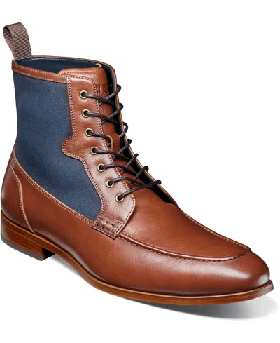 STACY ADAMS MEN'S BRUMLEY ROUND TOE LACE BOOTS