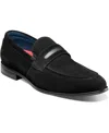 Stacy Adams Burke Penny Loafer In Black Suede