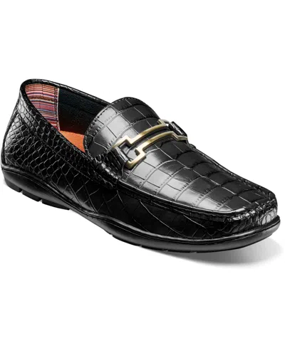 Stacy Adams Men's Embrey Moc Toe Bit Slip On Loafer In Black