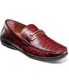 Stacy Adams Men's Embrey Moc Toe Bit Slip On Loafer In Wine