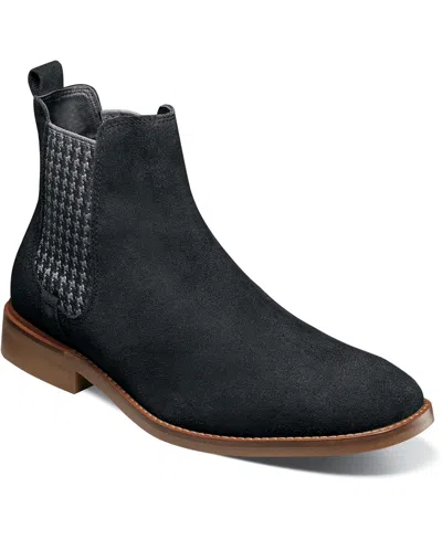 Stacy Adams Men's Gabriel Plain Toe Chelsea Boots In Black Suede