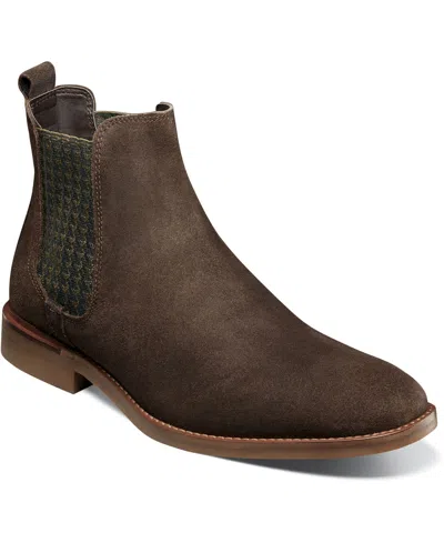 Stacy Adams Men's Gabriel Plain Toe Chelsea Boots In Brown Suede