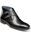 Stacy Adams Kaius Double Monk Strap Boots In Black