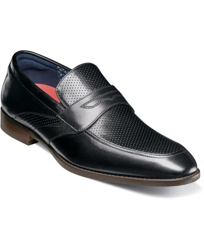 Stacy Adams Men's Karnes Moc Toe Slip-on Penny Loafer In Black