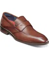 Stacy Adams Karnes Mens Leather Slip On Loafers In Cognac