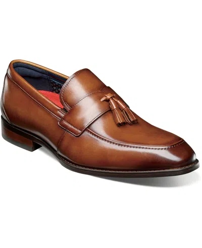Stacy Adams Men's Keeler Moc Toe Tassel Slip On Loafer In Cognac