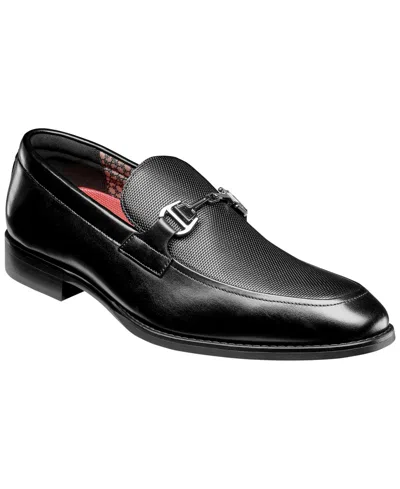Stacy Adams Men's Lawton Moc-toe Metal Bit Loafers In Black
