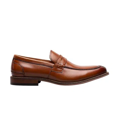 Stacy Adams Men's Marlowe Algonquin Moc Toe Slip On Shoes In Cognac In Green