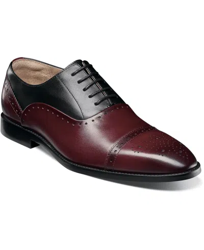 Stacy Adams Men's Reynolds Cap Toe Oxford In Burgundy Multi