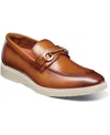 Stacy Adams Men's Samuel Moc Toe Bit Slip On Shoe In Tan