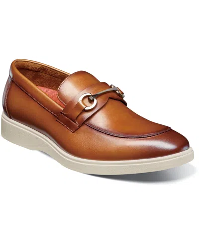 Stacy Adams Men's Samuel Moc Toe Bit Slip On Shoe In Tan