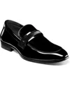 Stacy Adams Hazleton Apron Toe Lugged Penny Loafer In Black