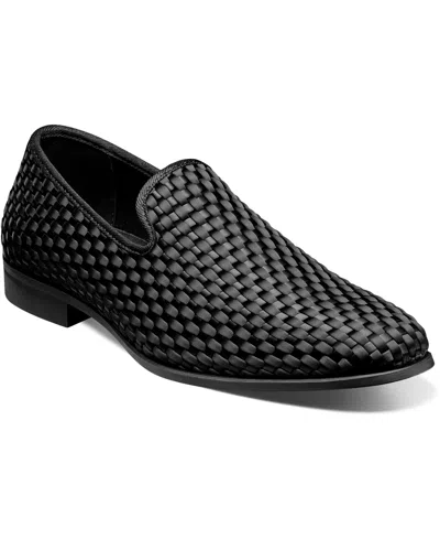 Stacy Adams Men's Swenson Woven Slip On Loafer In Black
