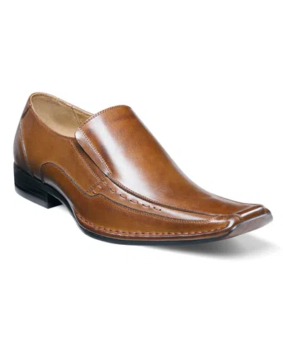 Stacy Adams Men's Templin Leather Bike Toe Loafers In Brown