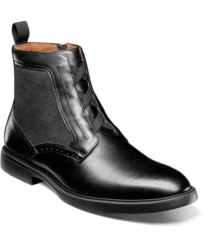 Stacy Adams Men's Thompson Elastic Lace Round Toe Boots In Black