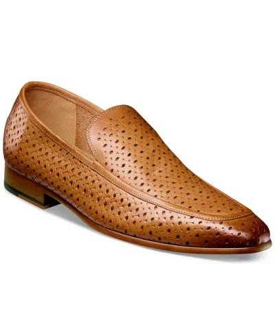 Stacy Adams Men's Winden Perforated Slip-on Loafers In Natural
