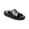 Stacy Adams Mondo 25597-001 Sandal Men Black Cross Strap Slip-on Slide Ham471 In Black