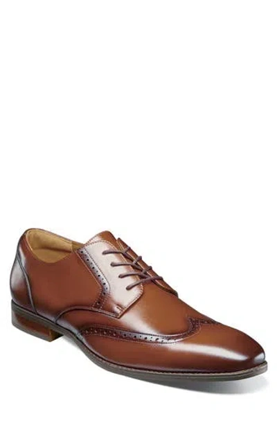 Stacy Adams Nichols Wingtip Derby In Cognac