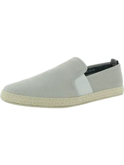 Stacy Adams Nino Mens Canvas Lifestyle Slip-on Sneakers In Grey