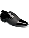 Stacy Adams Pharaoh Mens Patent Mixed Media Derby Shoes In Black
