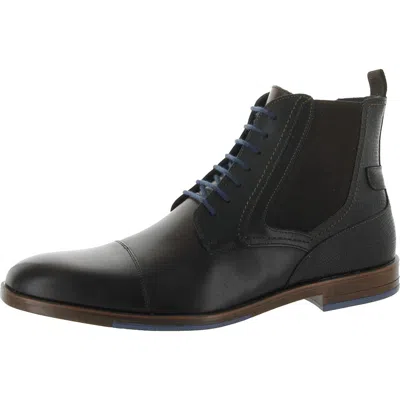 Stacy Adams Rafferty Mens Leather Lace-up Chelsea Boots In Brown