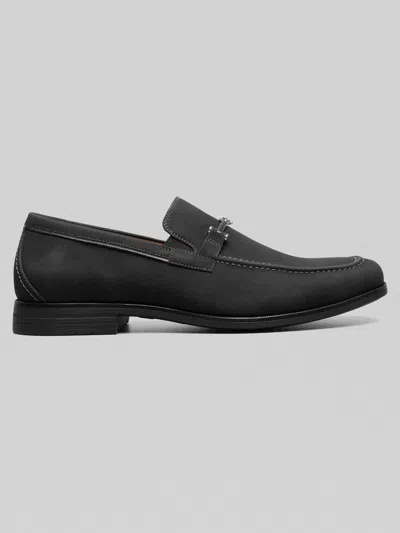 Stacy Adams Richardson Moc Toe Bit Slip-on Shoes In Black