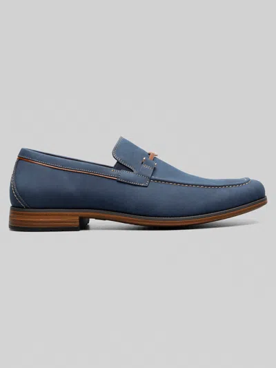 Stacy Adams Richardson Moc Toe Bit Slip-on Shoes In Blue