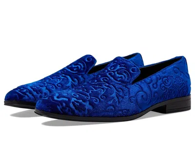 Stacy Adams Saunders Velour Slip-on In Blue