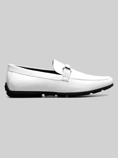 Stacy Adams Sherida Moc Toe Bit Loafers In White