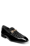 Stacy Adams Sprague Quilted Vamp Loafer In Black