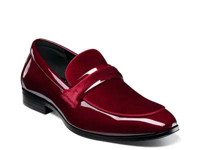 Stacy Adams Spratley Saddle Loafer In Burgundy