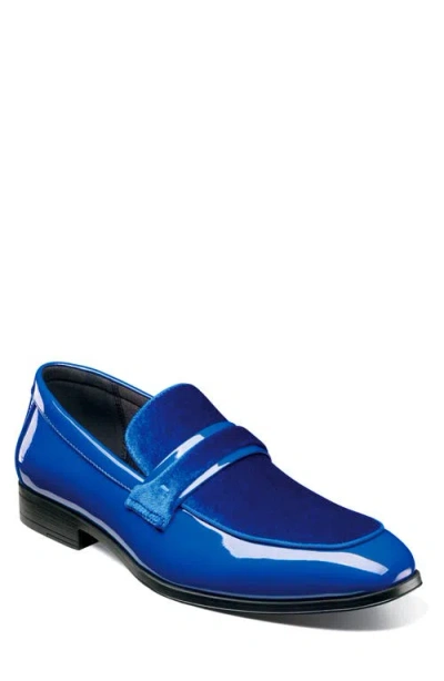 Stacy Adams Spratley Moc Toe Saddle Loafers In Blue