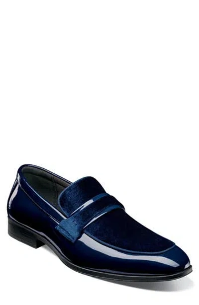 Stacy Adams Spratley Moc Toe Saddle Loafers In Blue