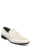 Stacy Adams Spratley Saddle Loafer In White